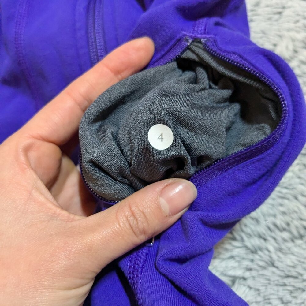 Lululemon Purple Jacket Asana Berry Full Zip Long Size 4 Define Jacket - Picture 7 of 8